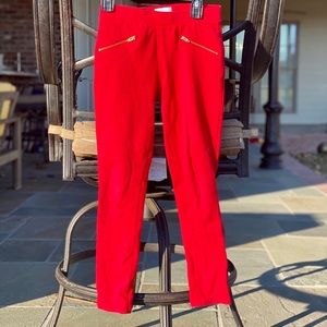VGUC size 10 red leggings w/ stretch fabric